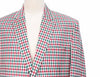 Mens Blazer Red Green White Plaid Formal Party Jacket Wedding Sport Coat 48R