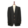 Mens Blazer Black Woven Silk Geometric 2 Button Designer Dress Formal Tuxedo Suit Jacket Wedding Sport Coat 44R