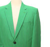 Mens Blazer Green Pink Striped Wool Blend 2 Button Dress Formal Suit Jacket Wedding Sport Coat 44R