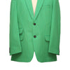 Mens Blazer Green Pink Striped Wool Blend 2 Button Dress Formal Suit Jacket Wedding Sport Coat 44R