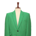 Mens Blazer Green Pink Striped Wool Blend 2 Button Dress Formal Suit Jacket Wedding Sport Coat 44R