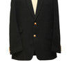 Mens Blazer Black Beads Wool 2 Button Designer Dress Formal Tuxedo Suit Jacket Wedding Sport Coat 44R