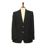 Mens Blazer Black Beads Wool 2 Button Designer Dress Formal Tuxedo Suit Jacket Wedding Sport Coat 44R