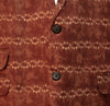 Mens Blazer Brown Beige Abstract Geometric Cotton 2 Button Dress Formal Suit Jacket Sport Coat 46R