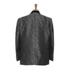 Mens Blazer Black Geometric Silk Velvet Dress Formal Tuxedo Suit Jacket Wedding Sport Coat 46R