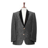 Mens Blazer Black Geometric Silk Velvet Dress Formal Tuxedo Suit Jacket Wedding Sport Coat 46R