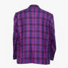 Mens Blazer Purple Blue Plaid Wool Woven Formal Jacket Wedding Sport Coat 48R