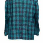 Mens Blazer Blue Green Plaid Wool Dress Formal Jacket Wedding Sport Coat 48R