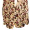 Mens Blazer Beige Pink Floral Corduroy Formal Suit Jacket Wedding Sport Coat 48R