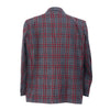 Mens Blazer Gray Red Plaid Check Wool Dress Formal Jacket Wedding Sport Coat 48R