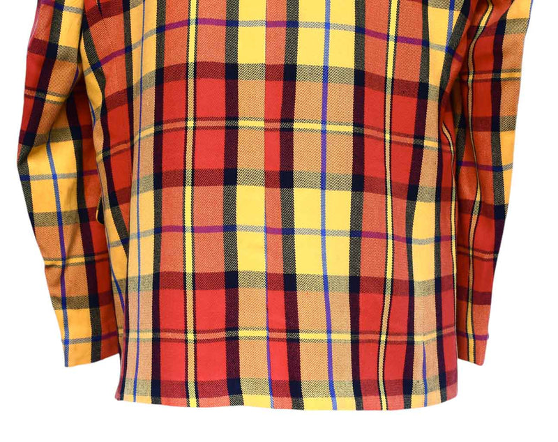 Mens Blazer Red Yellow Plaid Wool Dress Formal Jacket Wedding Sport Coat 48R