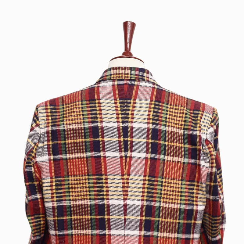 Mens Blazer Plaid 100% Wool Multicolor Lined Dress Formal Jacket Sport Coat 48R