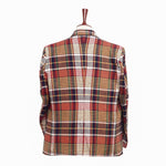 Mens Blazer Plaid 100% Wool Multicolor Lined Dress Formal Jacket Sport Coat 48R