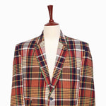 Mens Blazer Plaid 100% Wool Multicolor Lined Dress Formal Jacket Sport Coat 48R