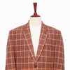Mens Blazer Red Green Yellow Plaid Check Wool Dress Formal Jacket Sport Coat 48R