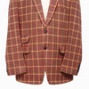 Mens Blazer Red Green Yellow Plaid Check Wool Dress Formal Jacket Sport Coat 48R
