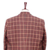 Mens Blazer Red Green Yellow Plaid Check Wool Dress Formal Jacket Sport Coat 48R