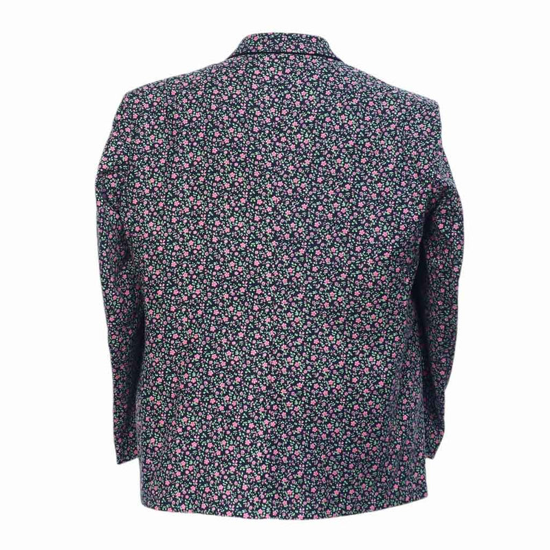 Mens Blazer Floral Blue Pink Green Cotton Formal Jacket Wedding Sport Coat 48R