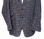 Mens Blazer Floral Blue Pink Green Cotton Formal Jacket Wedding Sport Coat 48R