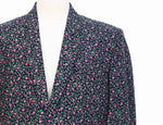 Mens Blazer Floral Blue Pink Green Cotton Formal Jacket Wedding Sport Coat 48R