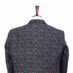 Mens Blazer Floral Blue Pink Green Cotton Formal Jacket Wedding Sport Coat 48R