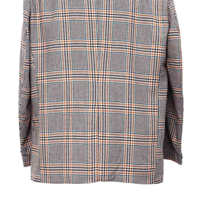 Mens Blazer Plaid 100% Wool Beige Orange Blue Dress Formal Jacket Sport Coat 48R