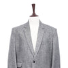 Mens Blazer Gray Herringbone Striped Wool Dress Formal Jacket Sport Coat 48R