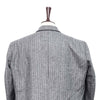 Mens Blazer Gray Herringbone Striped Wool Dress Formal Jacket Sport Coat 48R