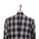 Mens Blazer Plaid Wool Black White Brown Formal Jacket Wedding Sport Coat 48R