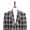 Mens Blazer Plaid Wool Black White Brown Formal Jacket Wedding Sport Coat 48R