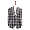 Mens Blazer Plaid Wool Black White Brown Formal Jacket Wedding Sport Coat 48R