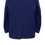 Mens Blazer Navy Blue Textured Cotton Dress Formal Jacket Wedding Sport Coat 48R