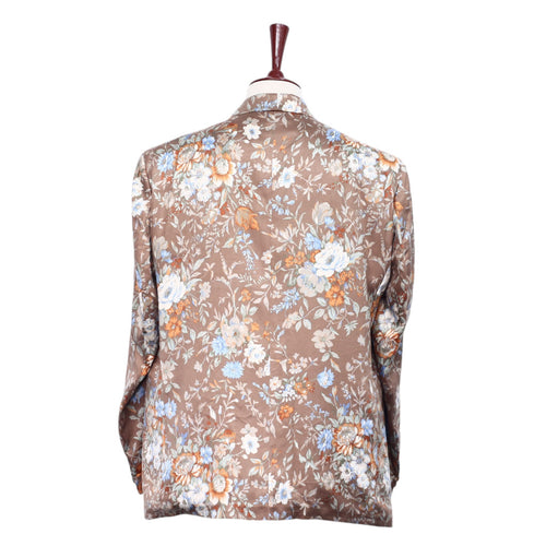 Mens Blazer Velvet Floral Multicolor Formal Party Jacket Wedding Sport Coat 48R