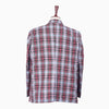 Mens Blazer Tartan Plaid Gray Red Dress Formal Jacket Wedding Sport Coat 48R