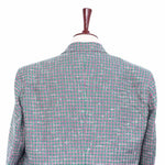 Mens Blazer Plaid Check Green Pink Cotton Formal Jacket Wedding Sport Coat 48R