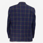 Mens Blazer Plaid 100% Wool Blue Green Red Dress Formal Jacket Sport Coat 48R