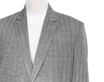 Mens Blazer Gray Herringbone 100% Wool Dress Formal Suit Jacket Sport Coat 48R