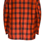 Mens Blazer Plaid Orange Black Wool Dress Formal Jacket Wedding Sport Coat 46R