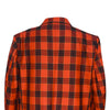 Mens Blazer Plaid Orange Black Wool Dress Formal Jacket Wedding Sport Coat 46R