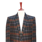 Mens Blazer Plaid Check Multicolor Wool Formal Jacket Wedding Sport Coat 46R