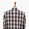 Mens Blazer Plaid Black Ivory Orange Wool Formal Jacket Wedding Sport Coat 46R