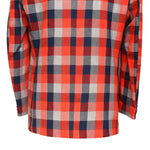 Mens Blazer Plaid Check Orange Blue Gray Formal Jacket Wedding Sport Coat 42R