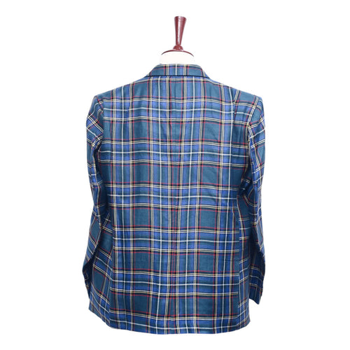Mens Blazer Tartan Plaid Green Blue Red Formal Party Jacket Wedding Sport Coat 48R