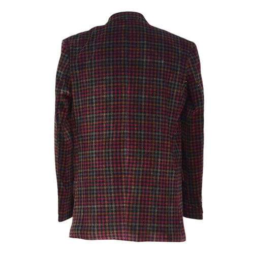 Mens Blazer Plaid Corduroy Red Green Formal Party Jacket Wedding Sport Coat 42R