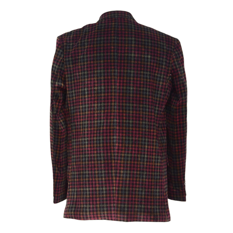 Mens Blazer Plaid Corduroy Red Green Formal Party Jacket Wedding Sport Coat 42R