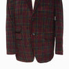 Mens Blazer Plaid Corduroy Red Green Formal Party Jacket Wedding Sport Coat 42R