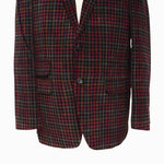 Mens Blazer Plaid Corduroy Red Green Formal Party Jacket Wedding Sport Coat 42R