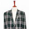 Mens Blazer Plaid Green Black White Dress Formal Jacket Wedding Sport Coat 42R