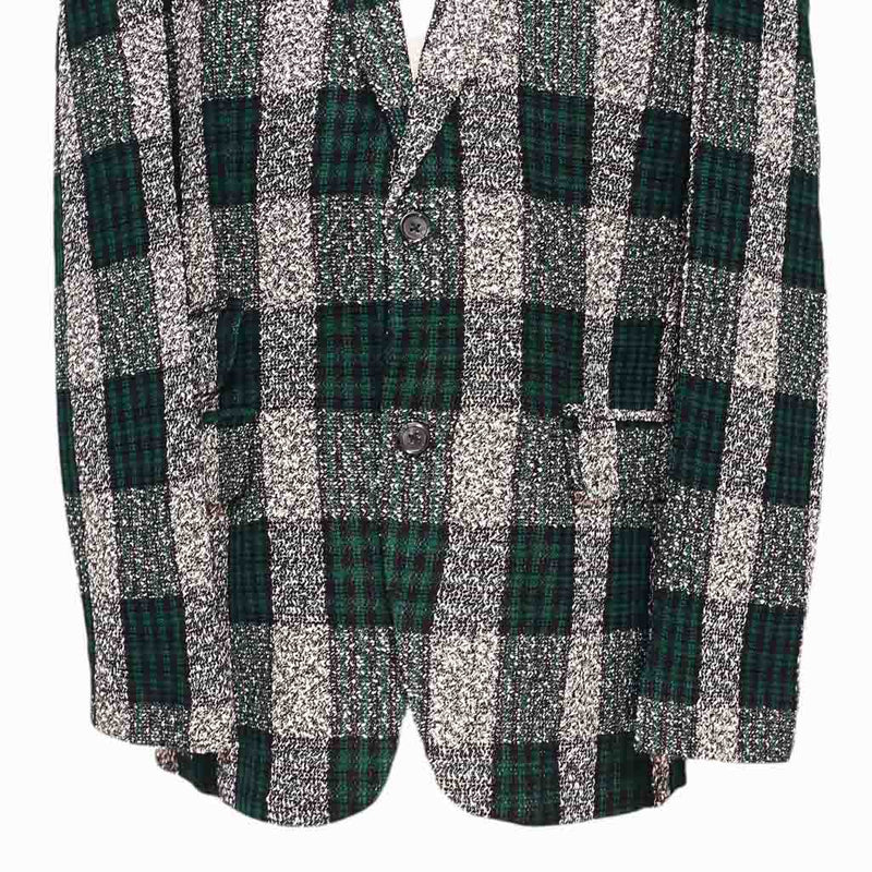 Mens Blazer Plaid Green Black White Dress Formal Jacket Wedding Sport Coat 42R