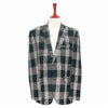 Mens Blazer Plaid Green Black White Dress Formal Jacket Wedding Sport Coat 42R